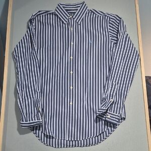 Ralph Lauren Navy and White Striped Shirt